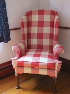 Plaid Wing Chair | Cape Cod Upholstery Shop | South Dennis, MA