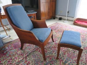 Thomas Moser Chair | Joe Gramm upholsterer | Cape Cod Upholstery Shop South Dennis, MA