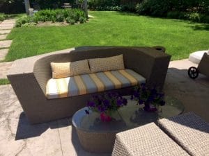 Outdoor Sunbrella Cushion | Joe Gramm upholsterer | Cape Cod Upholstery Shop South Dennis, MA