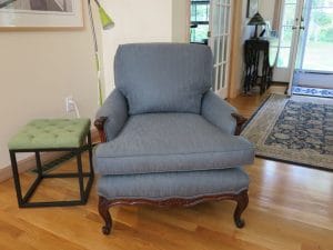 Queen Anne Style Chair | Upholstered by Cape Cod Upholstery Shop | South Dennis, MA