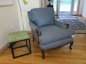 Queen Anne Style Chair | Upholstered by Cape Cod Upholstery Shop | South Dennis, MA