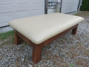 Large 54" Ottoman | All new high density foam | Upholstered in a Greenhouse Fabrics faux leather | Upholstered by Cape Cod Upholstery Shop | Located in South Dennis, MA