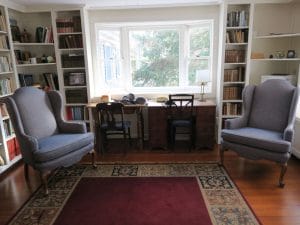 Matching Wing Chairs | Upholstered in a Greenhouse Fabrics | Upholstered by Cape Cod Upholstery Shop | Located in South Dennis, MA