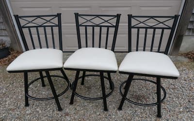 Picture of bar stools used as Page Link, 2020 Upholstery Photos | Cape Cod Upholstery Shop | Located in South Dennis, MA