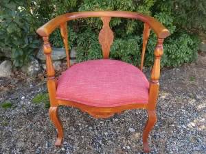 Victorian Barrel Back Chair - Upholstered by Cape Cod Upholstery Shop | South Dennis, MA