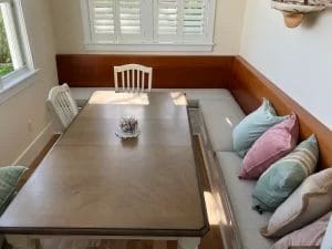 Banquette Cushions. Cushions fabricated by Cape Cod Upholstery Shop - Located in South Dennis, MA