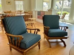 Sunbrella Cushions. Cushions fabricated by Cape Cod Upholstery Shop - Located in South Dennis, MA
