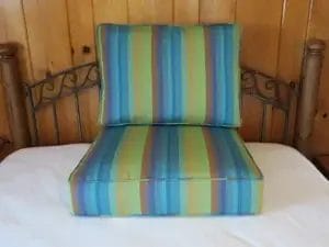 Sunbrella Cushions. Cushions fabricated by Cape Cod Upholstery Shop - Located in South Dennis, MA 02660