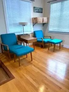 Herman Miller Chairs & ottomans 6. Upholstered by Cape Cod Upholstery Shop - Located in South Dennis, MA 02660