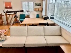 Herman Miller Mid Century Modern bench cushions circa 1955. Cushions fabricated by Cape Cod Upholstery Shop | Located in South Dennis, MA 02660