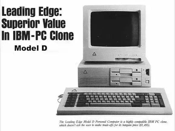 Leading Edge Model D Personal Computer circa 1986. Cape Cod Upholstery Shop - South Dennis, MA 02660